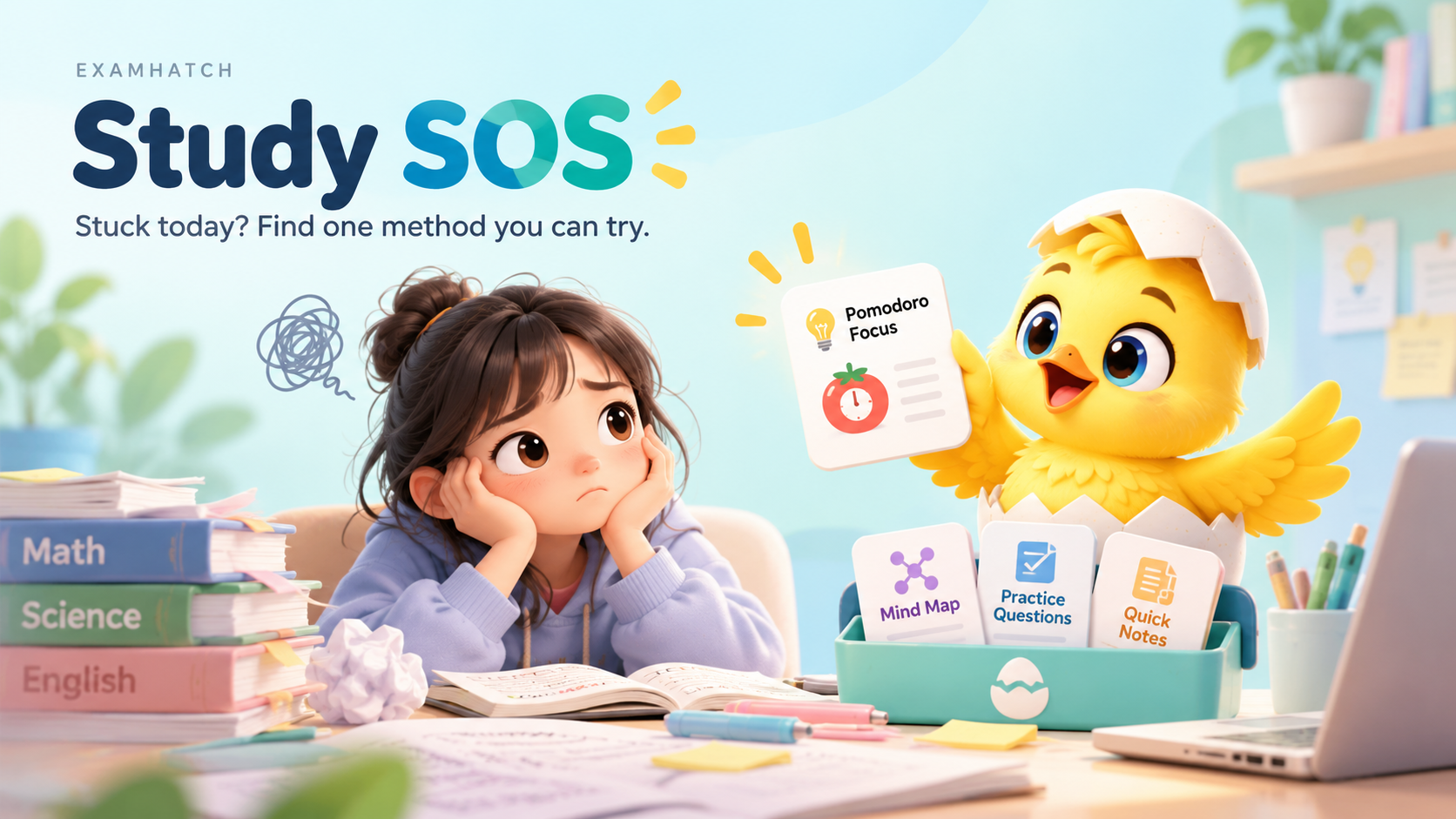 Study SOS: Stuck today? Find a method you can try.